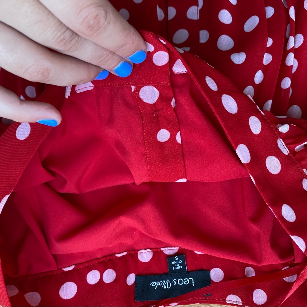 Red polka dot midi skirt - Picture 5 of 7